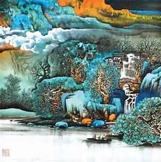 新青绿山水画